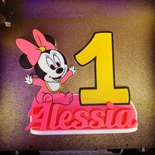 Alessia 1st aniversário placa 3d print model - Mito3D