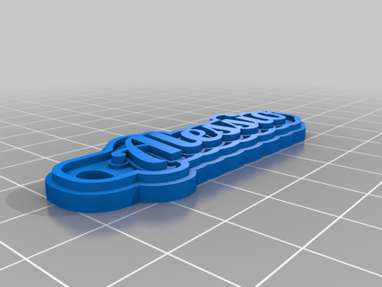 alessio customized keychains 3d print model - Mito3D