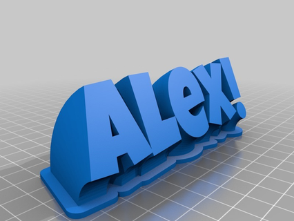 Alex özelleştirilmiş ofis 3d print model - Mito3D
