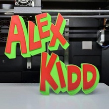 Alex kidd logo oyun makinesi retro nostaljik nintendo sega 3d print model - Mito3D