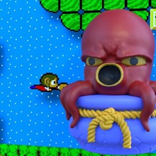 alex kidd ahtapot oyun sega ana sistem video oyunu klasik konsol çocukluk hayvan okyanus deniz 3d print model - Mito3D