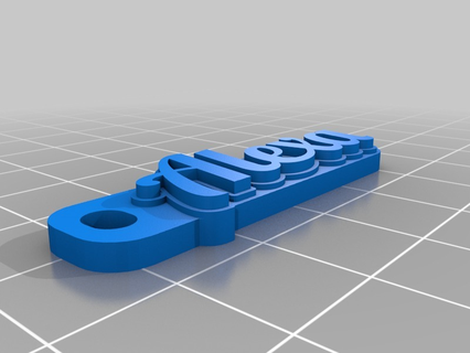 alexa angepasst Schlüsselanhänger 3d print model - Mito3D