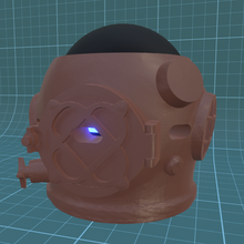 alexa eco suporte base mergulho capacete arte 4 inteligente alto falante assistente Amazonas decoração 3d print model - Mito3D
