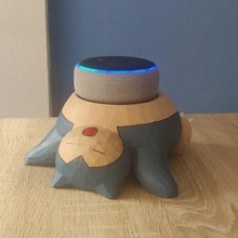 alexa support snorlax low poly home pokemon 3d print model - Mito3D
