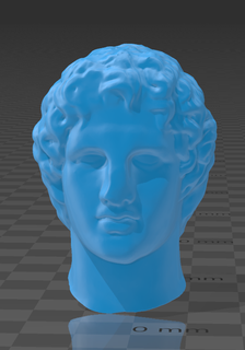 Alexandre génial art buste tête Grèce grec mythologie arts sculpture sculpteur 3d print model - Mito3D