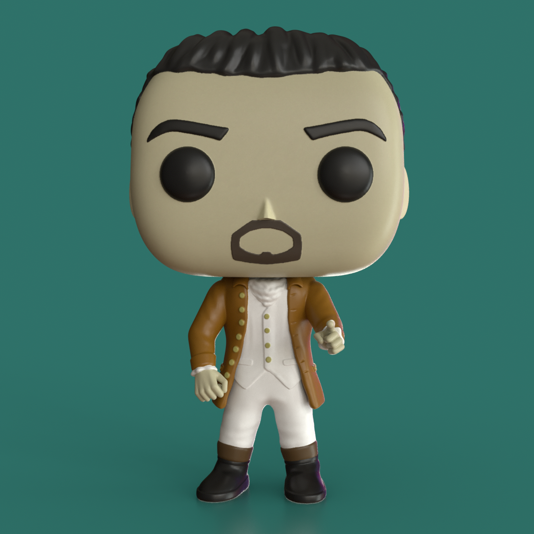 alexander hamilton broadway sanat funko pop özel axos 3d 3D print model - Mito3D