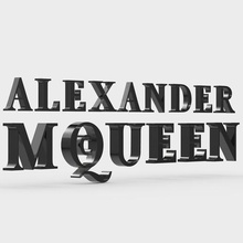 alexander mcqueen logo fashion trend stylish moda accessories luxury symbol models style emblem character store shop model design clothing brand boutique 3d print model - Mito3D