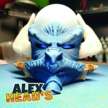 alexhead's dragonhead echo dot alexa 4 gen gadget stand head amazon alexheads 3d print model - Mito3D