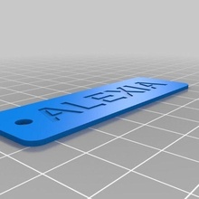 aleksi takı özelleştirilmiş anahtarlık 3d print model - Mito3D