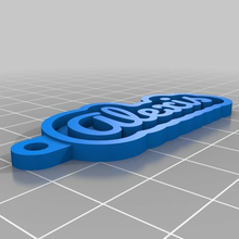 alexis customized keychains 3d print model - Mito3D