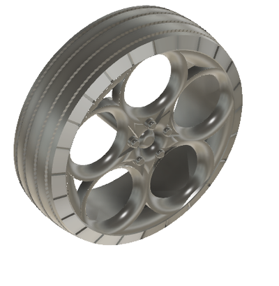 alfa jantes pneu 3d print model - Mito3D