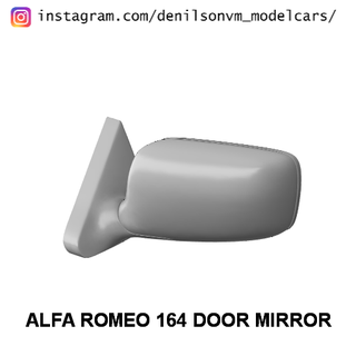 alfa romeo 164 door mirror 1 24 25 retrovisor side 3d print model - Mito3D