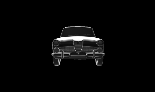 alfa Romeo 2000 1957 auto voiture voitures 3d print model - Mito3D