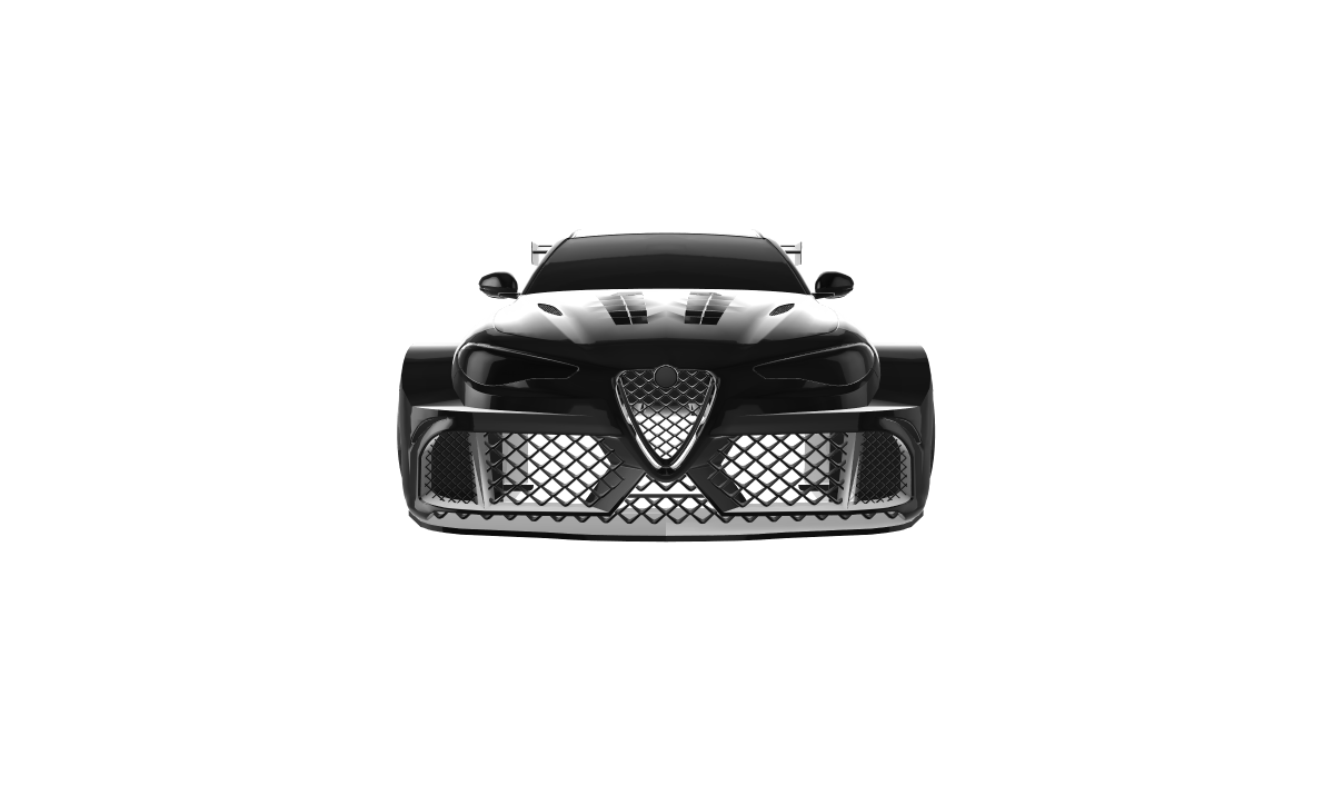 alfa romeo giulia quadrifoglio 2017 race auto car cars 3D print model - Mito3D