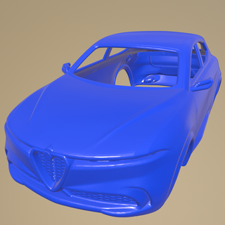 alfa Romeo tonal 2019 imprimable voiture corps fente 1 10 séparé pièces scalextric tamiya rc miniz robot d'exploration Kyosho axial traxxas micro 24 3d print model - Mito3D