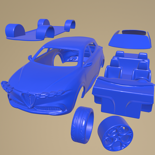 alfa romeo tonale 2019 printable car separate parts body slot 1-10 scalextric tamiya rc miniz crawler kyosho axial traxxas micro 1-24 3d print model - Mito3D