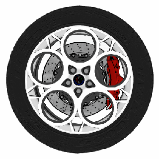 alfa Romeo tonal roues Accueil maison roue voiture détail haute poly jante pneu course bande roulement accessoires 3d print model - Mito3D