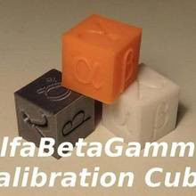 alfabetagamma 20mm calibration cube tool 3dprintable 3dprinting 3d printing sgabolab test tube 3d print model - Mito3D