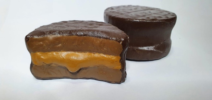 Alfajor Dulce Milch Schokolade 3dincuy Kunst Lebensmittel Uruguay Argentinien Kuchen Karamell Plätzchen Süss 3d print model - Mito3D