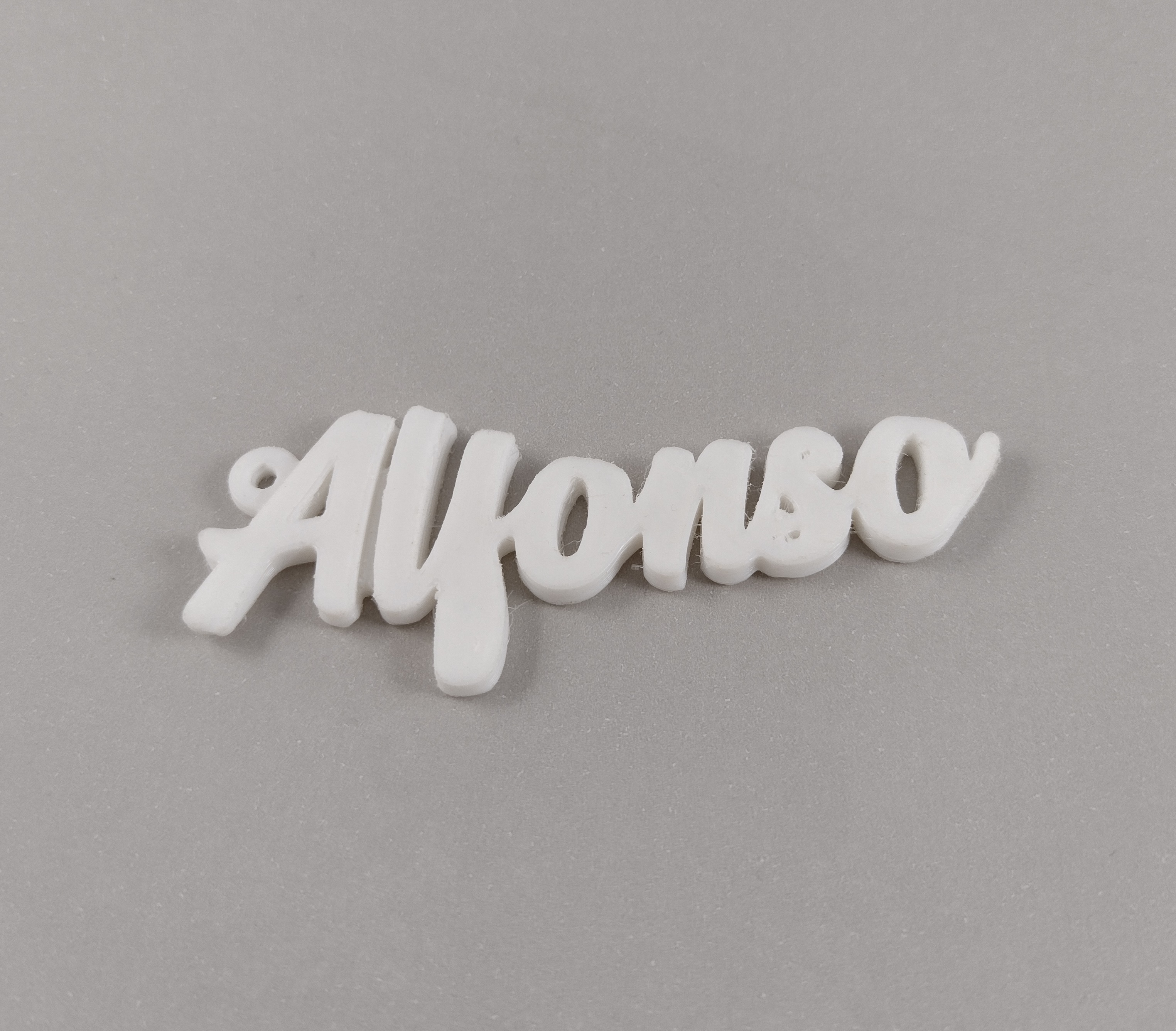Alfonso llave anillo llavero nombre colgante pendiente artilugio joya deco niño 3D print model - Mito3D