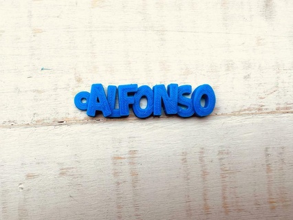 Alfonso llavero nombres llave anillos 3d print model - Mito3D