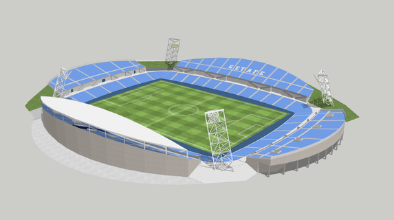 Alfonso Perez Colosseo stadio uso 2023 calcio nfl nba mlb nhl Spagna Getafe 3d print model - Mito3D