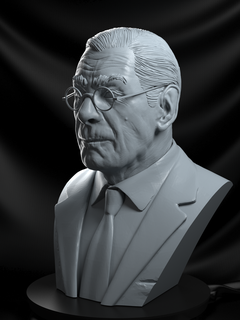alfred batman tim burton 1 4 scale bust dc robert pattinson statue sculpture 3d print model - Mito3D