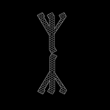 algiz yr rune fixed stl art runes valhalla lithosphere 3d print model - Mito3D