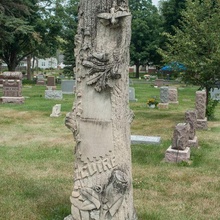 Alguire mezar anıt güvercinler taşı heykel Sioux düşme güney dakota ağaç güdük Woodlawn mezarlık taramalar_ replikaları 3d print model - Mito3D