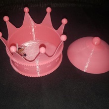 alhajero corona jóias caixa de a recipiente caso rainha coroa 3d print model - Mito3D