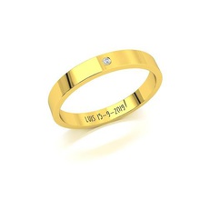 alianza 06 ali wedding ring jewelry alliance engagement 3d print model - Mito3D