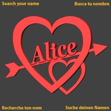 Alice cuore Cupido amore amour san valentin jch saint San Valentino Amoureux in giorno 3d print model - Mito3D