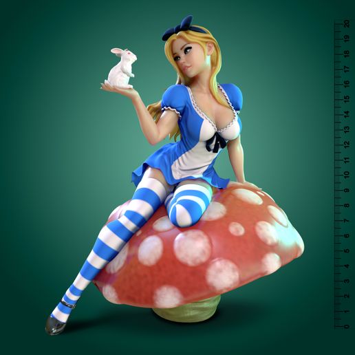 Alice coniglio 3D print model - Mito3D