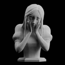 alice wonderland american mcgee's tears rock sculpt statue figure in art sad woman crying 3d print model - Mito3D