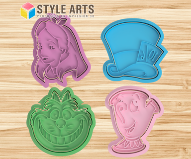 alice wonderland cookie cutter alice wonderland cookie cutter alice wonderland alicia wonders cutting cookie cutter stamp marker cookies  3d print model - Mito3D