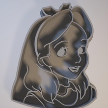 Alice adventures in wonderland kurabiye kalıbı sanat alicia harikalar coockie cuttter 3d print model - Mito3D