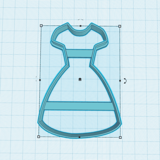 alicia vestido de corte cookies casa princesa dise o dibujo cortantes galletas 3D print model - Mito3D