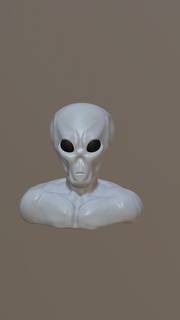 alien Art 3d print model - Mito3D