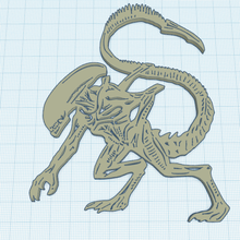alien Kunst monster Dekoration Wand-Dekoration 3d print model - Mito3D