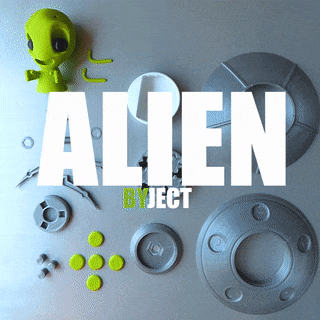 alien amazing fun toys toy assemblable art 3d print model - Mito3D