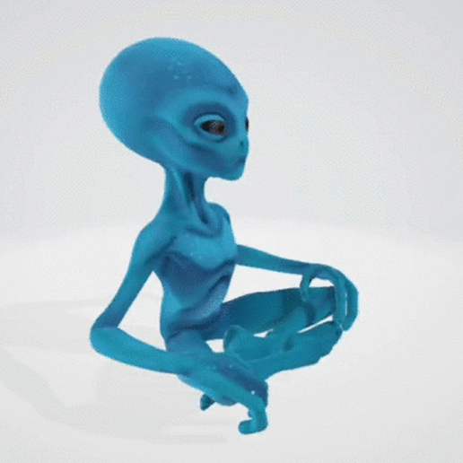 Außerirdischer UFO ufo Meditation außerirdisch Himmel Frieden Platz NASA Bereich 51 3D print model - Mito3D
