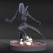 alien - xenomorph Kunst der Miniatur fan-Kunst Abbildung drucken statue 3d print model - Mito3D