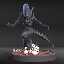 alien - xenomorph art miniature fan figure print statue 3d print model - Mito3D