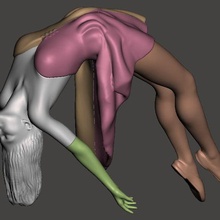 extraterrestre secuestrado hembra 2 Arte secuestro OVNI gris niña espacio poseído emma Roca hombre araña gwen Stacy 3d print model - Mito3D