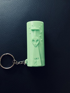 alien abduction lighter keychain holder bic 3d print model - Mito3D