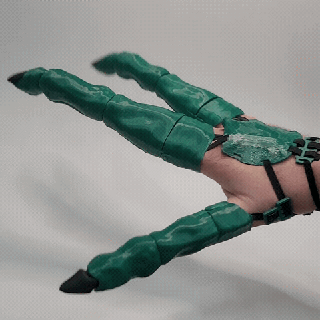 estrangeiro articulado dedos osso cosplay crânio luvas yoda Rick mortiço severo ceifeiro esqueleto mãos 3d print model - Mito3D