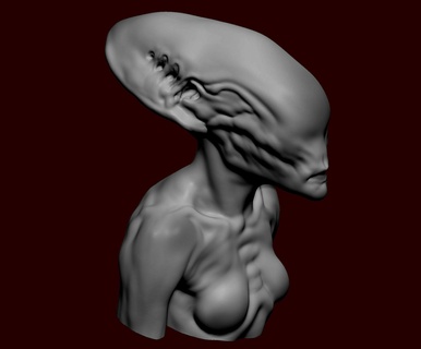 alieno base maglia ztl 3d print model - Mito3D