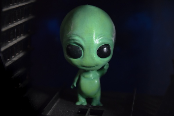 extraterrestre bebe cabezon extraterrestres espacio verde impresi cil ovni azul scifi 3d populaire pop ficci casa étagère colecci jard criatura punaise 3d print model - Mito3D