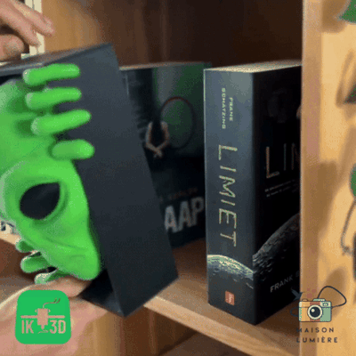 alieno libro angolo multi parti scaffale casa arredamento sci fi scienza finzione extraterrestre booknook raccapricciante spaventoso testa 3d print model - Mito3D