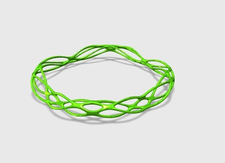 extraterrestre bracelet 3d cool mode vert main engrener 3d print model - Mito3D